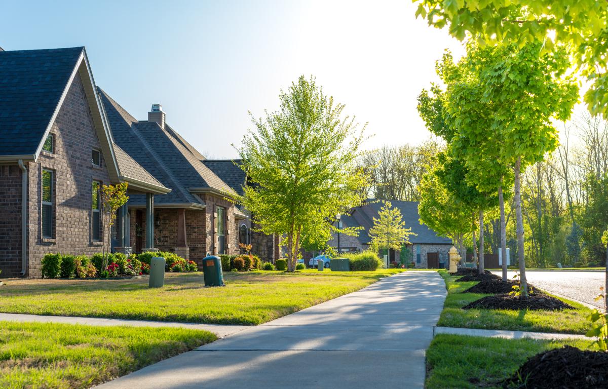 Northwest Arkansas homes on street